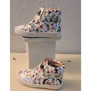 Little Piggies Infant 12-18 Mos. The Grinch All Leather High Tops Ankle Boots EU
